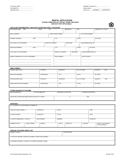 20 rental application form doc page 2 - Free to Edit, Download & Print ...