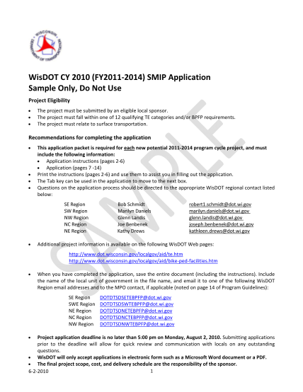 7398263-smip-sample-smip-sample-application--wisconsin-department-of-transportation--other-forms-dot-wisconsin
