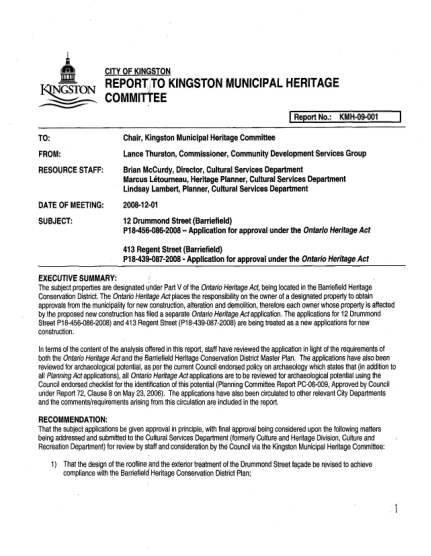 74091897-city-of-kingston-municipal-heritage-committee-meeting-agenda-meeting-01-2009-schedule-a-archive-cityofkingston