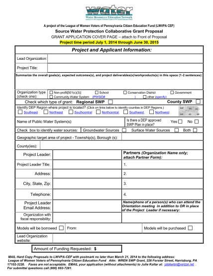 74225960-source-water-protection-grant-bapplicationb-forms-pdf-wren-palwv