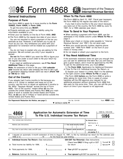 19 Irs Forms 4868 Free To Edit Download Print Cocodoc