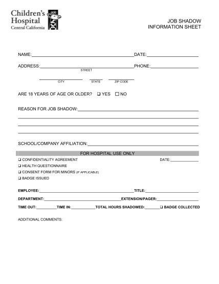 7441571-fillable-job-shadowing-in-a-hospital-california-form-childrenscentralcal
