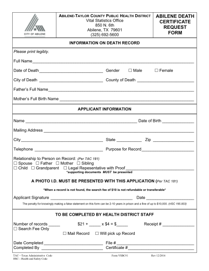 83 Blank Death Certificate Form Page 4 - Free To Edit Download Print Cocodoc