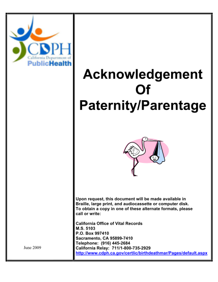 7497024-chs-acknowledgement-ofpaternitypare-ntage-2009-06-merged-acknowledgement-of-paternityparentage--california-department-of--other-forms-cdph-ca