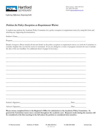 75069401-petition-for-policy-exception-or-requirement-waiver-hartsem