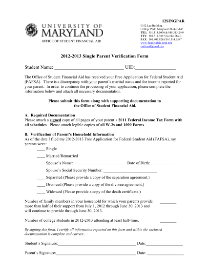 7537569-single-parent-verification-form-office-of-student-financial-aid-financialaid-umd