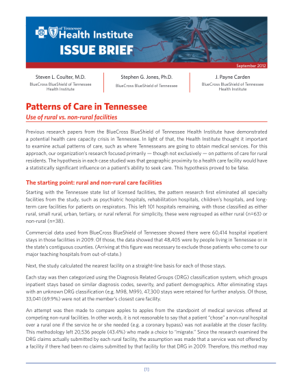 75979382-patterns-of-care-in-tennessee-bluecross-blueshield-of-tennessee