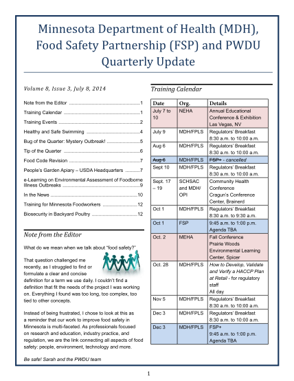 76162735-mdh-fsp-and-pwdu-quarterly-update-july-2014-minnesota-health-state-mn