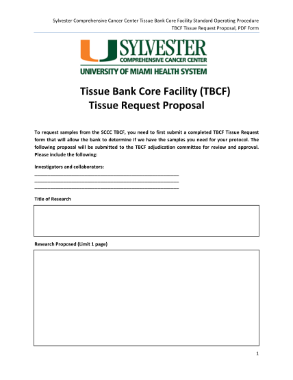 76301518-sylvester-comprehensive-cancer-center-tissue-bank-core-facility-standard-operating-procedure-tbcf-tissue-request-proposal-pdf-form-sylvester
