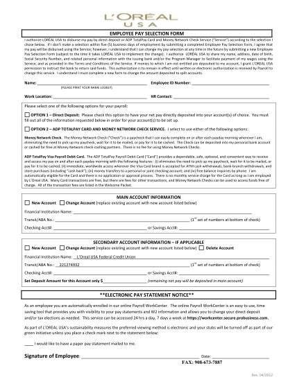 76305715-employee-pay-selection-form-lamp39oreal-usa-federal-credit