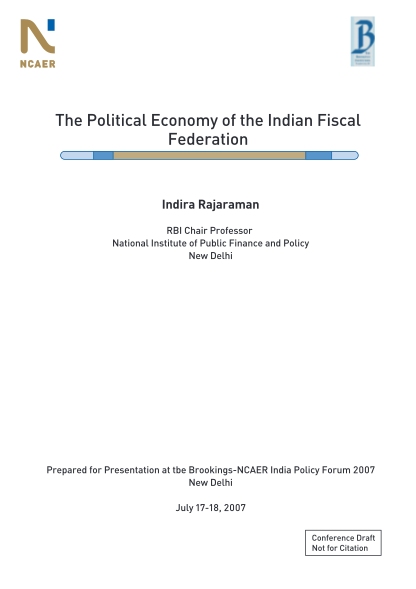 76317819-the-political-economy-of-the-indian-fiscal-federation-ncaer-demo-ncaer
