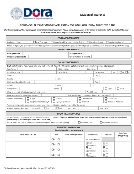 76408951-division-of-insurance-colorado-uniform-employee-application-for-small-group-health-benefit-plans-this-form-is-designed-for-an-employee-s-initial-application-for-coverage