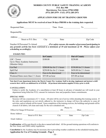 77063101-application-for-use-of-training-grounds-morris-county-nj-public-morrisacademy
