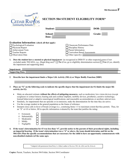 77585255-504-document-f-section-504-student-eligibility-form-student-school-date-dob-grade-evaluation-information-check-all-that-apply-psychological-evaluation-physician-report-achievement-tests-teacher-reports-observation-data-1-cr-k12-ia