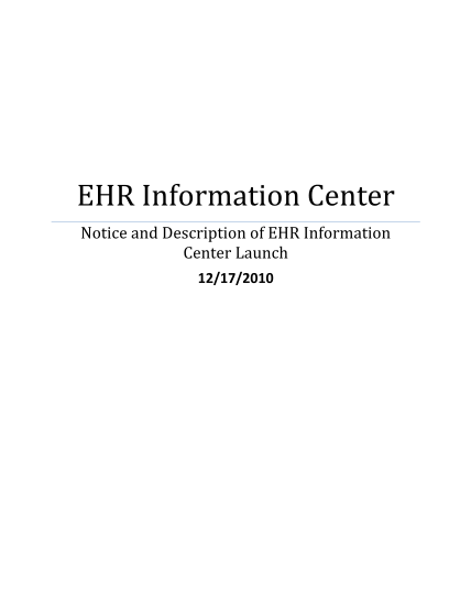 7779636-notice-and-description-of-ehr-information-center-launch_distribution1-ehr-information-center--omw-health-law-other-forms