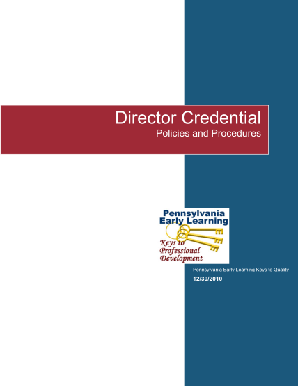 7800809-dc20policies-20procedures-pennsylvania-director-credential-other-forms-pakeys