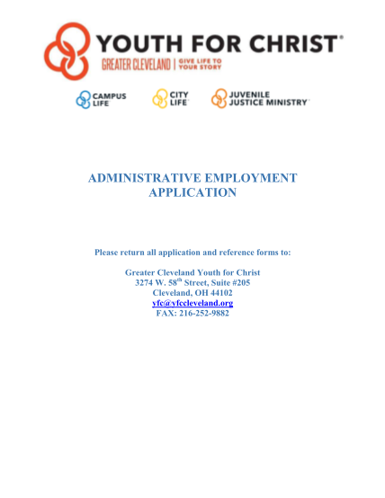 78146167-administrative-employment-application-please-return-all-application-and-reference-forms-to-greater-cleveland-youth-for-christ-3274-w-cleveland-yfc