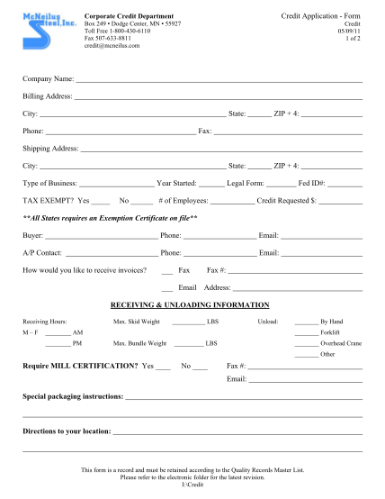 7827574-credit-application-iastate-taxexemptioncertificate-credit-application--form-company-name-billing----mcneilus-steel-other-forms