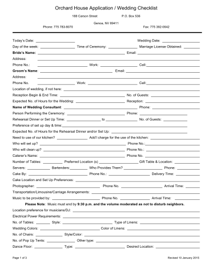 24 Wedding Checklist Sample - Free to Edit, Download & Print | CocoDoc