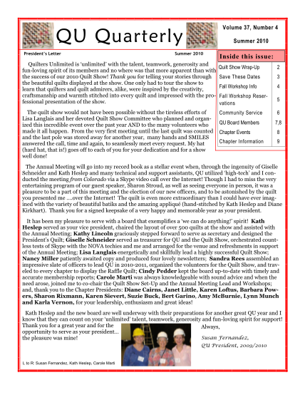 78794328-volume-37-number-4-qu-quarterly-president-s-letter-summer-2010-summer-2010-quilters-unlimited-is-unlimited-with-the-talent-teamwork-generosity-and-fun-loving-spirit-of-its-members-and-no-where-was-that-more-apparent-than-with-the-succ