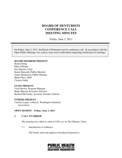 7880840-board-of-denturist-conference-call-meeting-minutes-board-of-denturists-conference-call-meeting-minutes-for-friday-june-3-2011-doh-wa