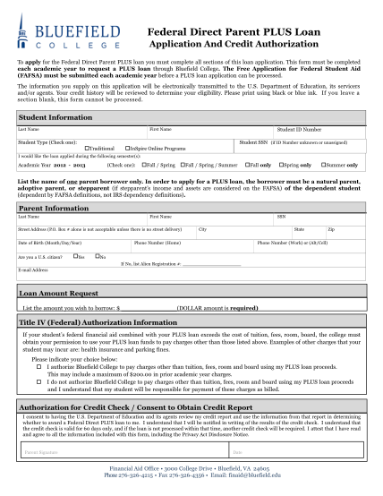 7950257-fillable-direct-plus-loan-request-form-for-bluefield-college-bluefield