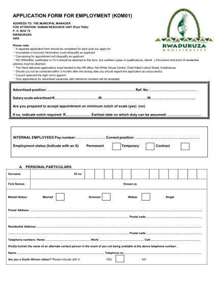 79800539-fillable-kwadukuza-municipalityapplication-form-for-employment-kdm01