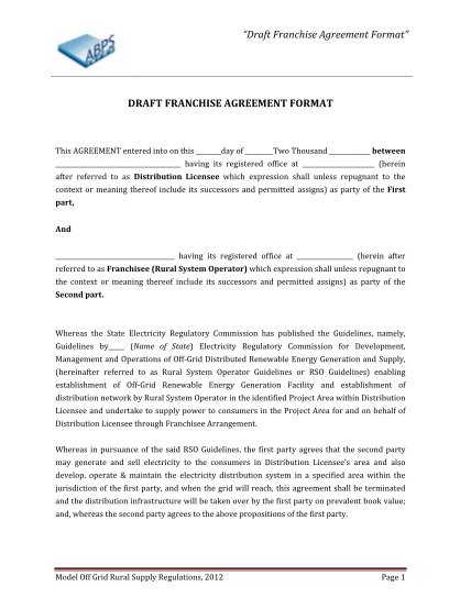 80027362-draft-franchise-agreement-format-forum-of-forumofregulators-gov