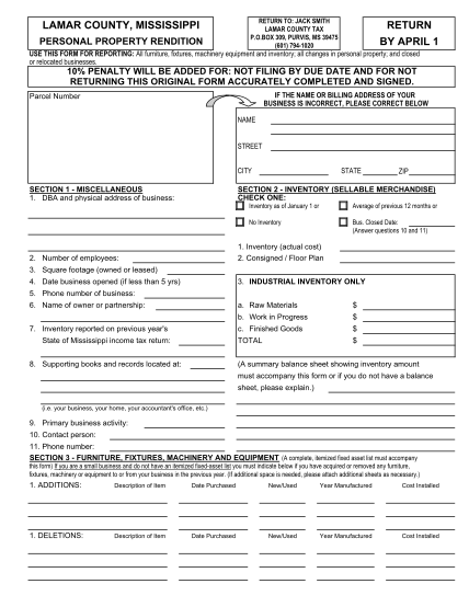 8040862-fillable-mississippi-personal-property-rendition-fillable-pdf-form