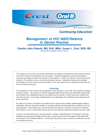 80885226-management-of-hiv-aids-patients-in-dental-practice