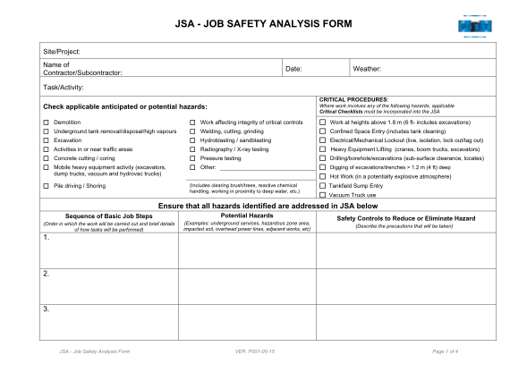 Jsa Site Transport Safety K Lh Com