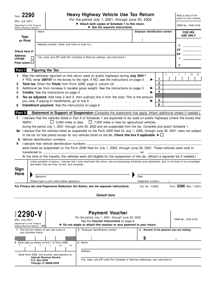 105 form 2290 tax computation table page 3 - Free to Edit, Download ...