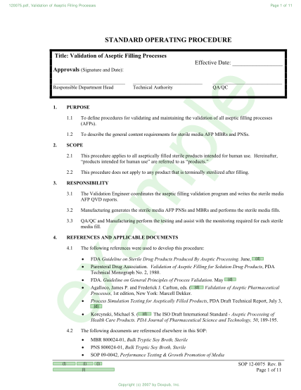 21 standard operating procedure sample pdf page 2 - Free to Edit ...