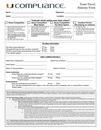 Business Travel Itinerary Template