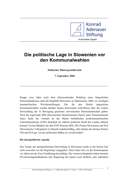 82541810-die-politische-lage-in-slowenien-vor-den-kommunalwahlen-die-politische-lage-in-slowenien-vor-den-kommunalwahlen-kas