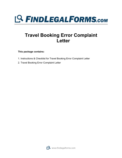 82679808-travel-booking-error-complaint-letter-findlegalforms