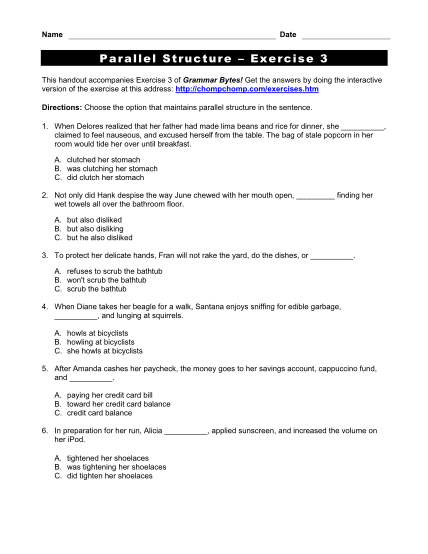 83152335-parallel-structure-exercise-3-answers