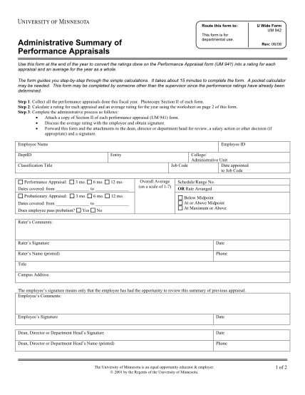 8464437-administrative-summary-of-performance-university-of-minnesota-policy-umn