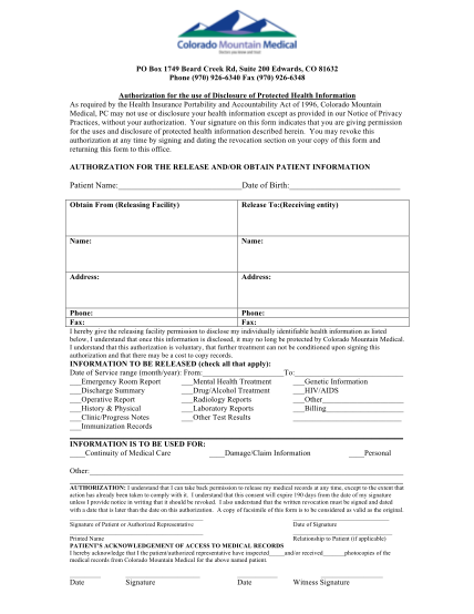 8477476-fillable-release-of-records-from-colorado-mountain-medical-form