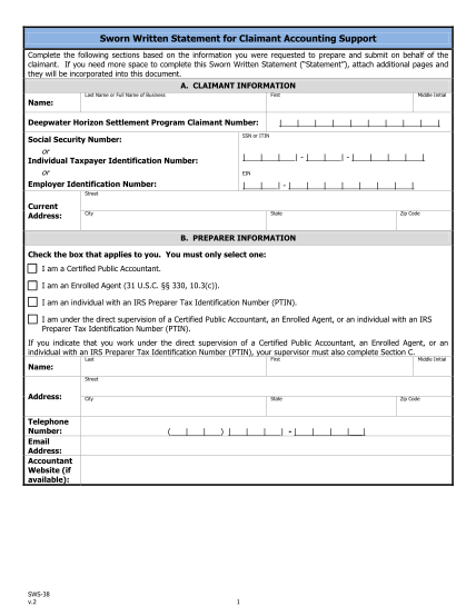 8482216-fillable-sworn-written-statement-for-claimant-accounting-support-form