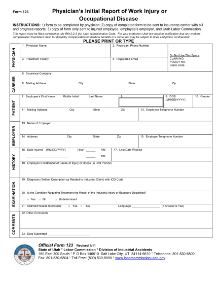 85206129-form-123-physicians-initial-report-of-work-injury-or-occupational-laborcommission-utah