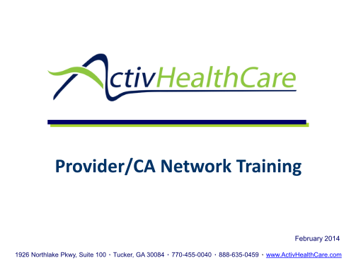 8528783-providerca-network-training-activhealthcare