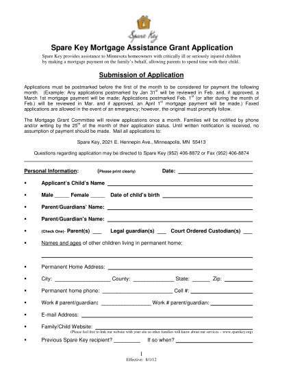 8553203-spare-key-mortgage-assistance-grant-application