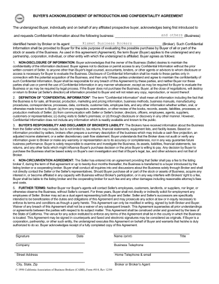 8555104-fillable-buyers-acknowledgement-of-introduction-and-confidentiality-agreement-form