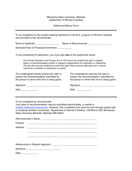 8585021-referencewaiver-form-minnesota-state-university-mankato-sbs-mnsu