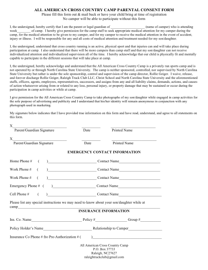 8585168-all-american-cross-country-camp-parental-consent-form