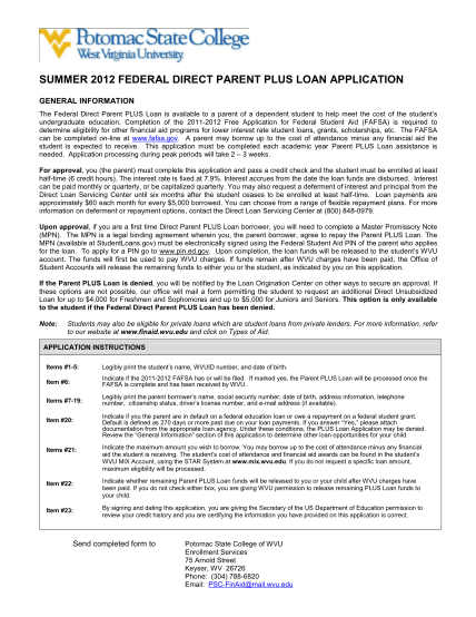 8596340-summer-2012-federal-direct-parent-plus-loan-application-potomacstatecollege