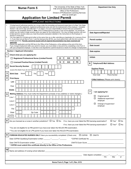 85986521-nursing-form-5-application-for-limited-permit-op-nysed