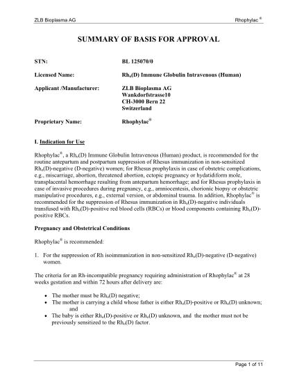 86577957-summary-of-basis-for-approval-rhod-immune-globulin-intravenous-human-rhophylac-dob051205-fda