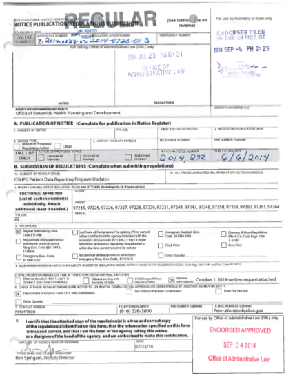 86930538-september-4-2014-form-400-notice-of-oal-approval-markup-text-oshpd-ca